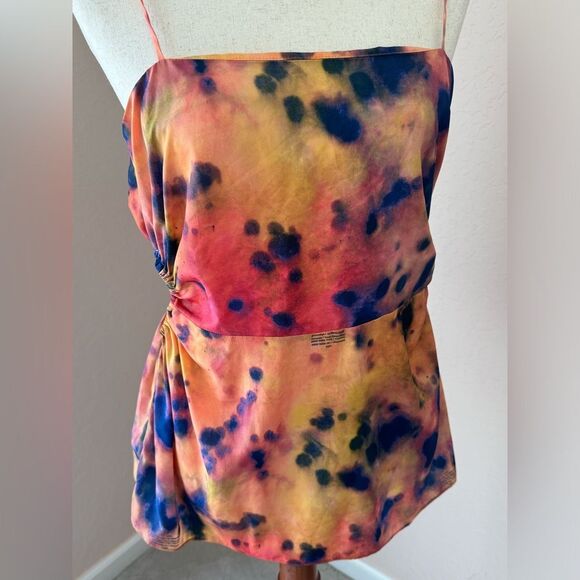 Rokh silky cut out top with spaghett  straps for tent the runway. sz42 us 10 - Picture 3 of 9